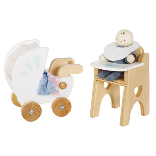 Dolls House Baby and Nursery Set